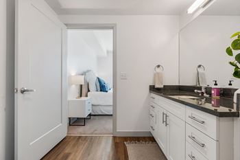 Bathroom with sink and mirror1